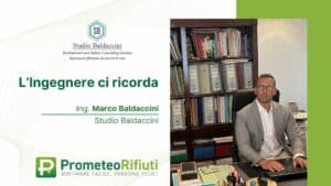ing. marco baldaccini in studio. copertina con logo studio baldaccini e logo prometeo
