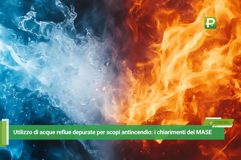 acqua e fuoco. immagine di copertina per articolo utilizzo acque reflue per scopi antincendio